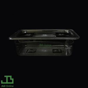 Clear rectangular acrylic tray W17.5xL32.5xH10cm with lid SXSM0001-10